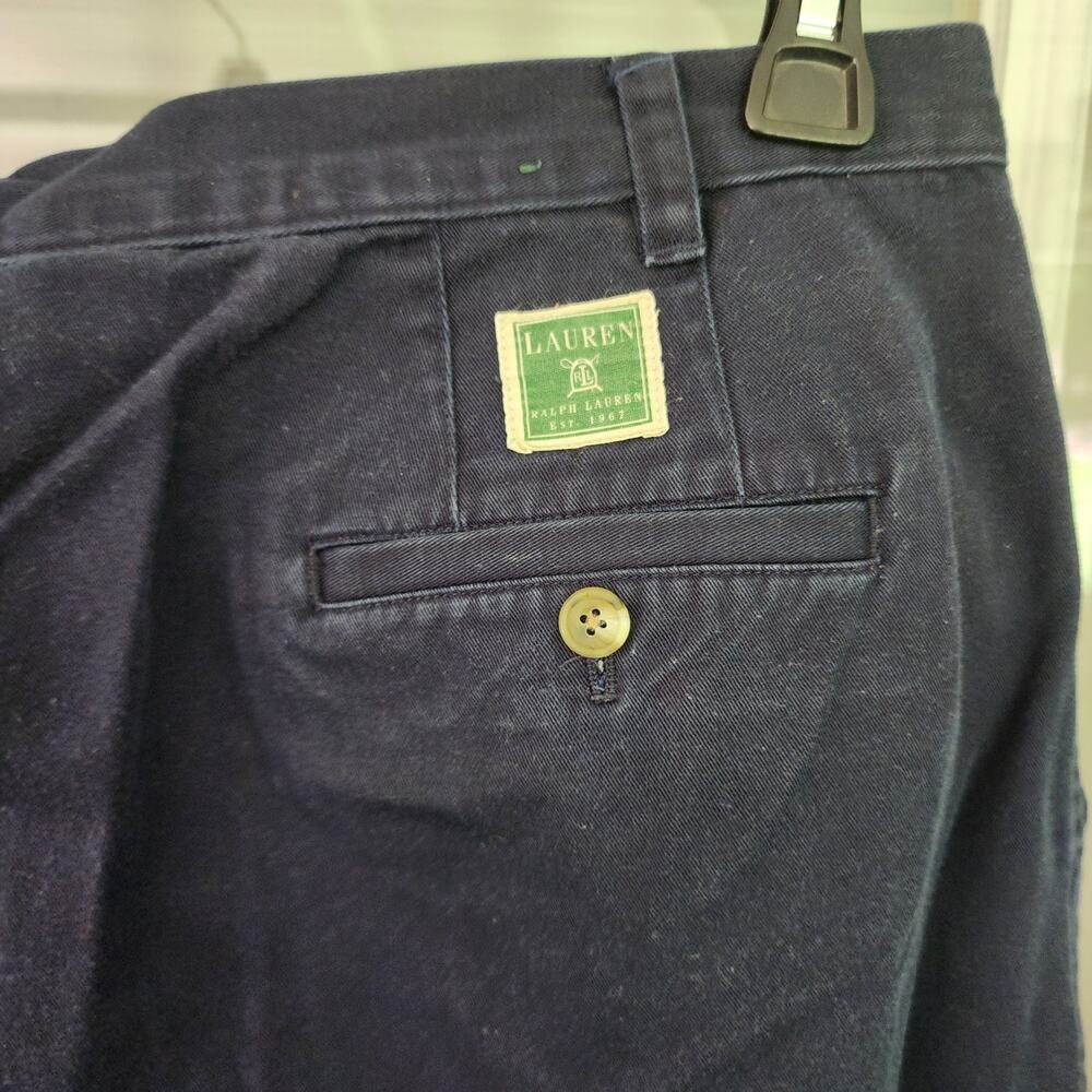Lauren Ralph Lauren Women's Size 18W 100% Cotton Navy Blue Casual Chino Pants - Picture 5 of 8
